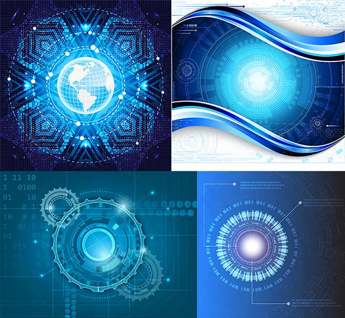 圆环科技背景ai矢量模版下载