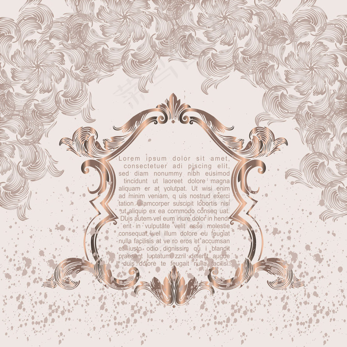 欧式复古花纹矢量图