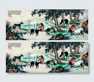 八骏马八骏图龙马精神马到成功