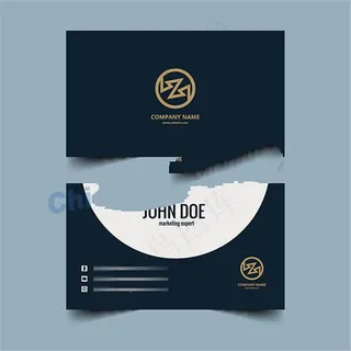 深色商务名片矢量设计