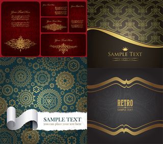 欧式花纹底纹背景矢量素材