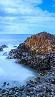 海边防浪石高清摄影图片