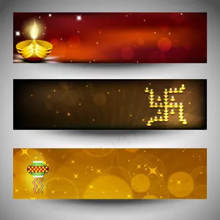 网站标题或横幅印度教节日排灯节为社...