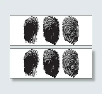 手指指纹矢量素材