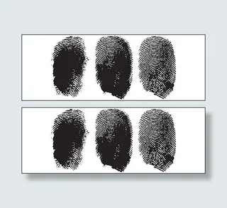 手指指纹矢量素材