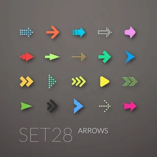 20款精美箭头图标矢量图