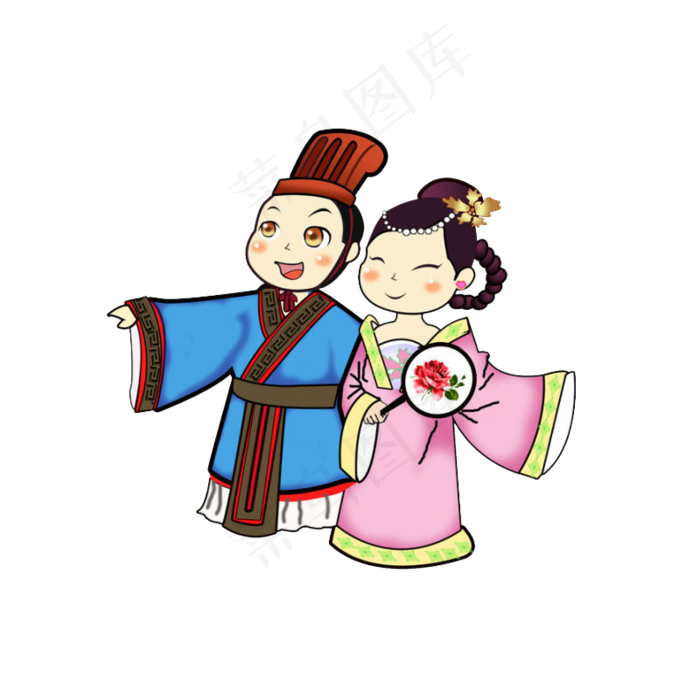 浪漫七夕情人节设计元素免抠png背...