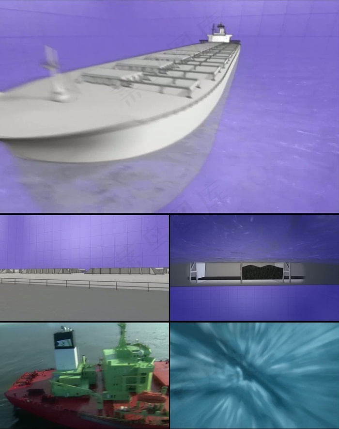 高清船舶设计制造3D效果图视频