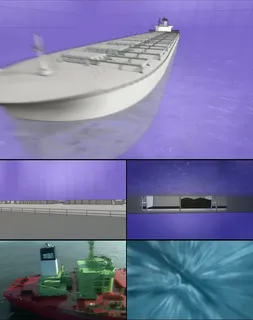 高清船舶设计制造3D效果图视频