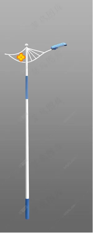 单臂桂花路灯造型效果图