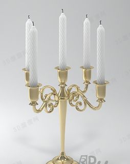 3D欧式烛台模型