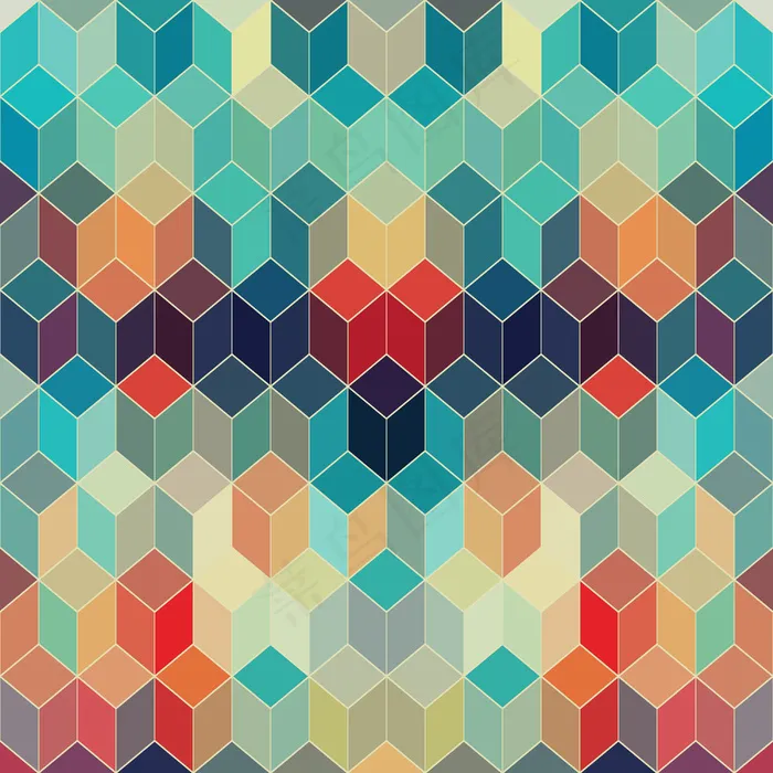 立方体了时髦的几何背景eps,ai矢量模版下载