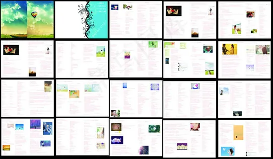 个人画册设计矢量素材