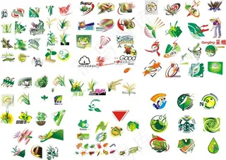 矢量图片 标志 农作物绿叶矢量
