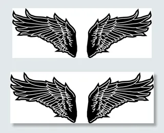雄鹰翅膀矢量素材