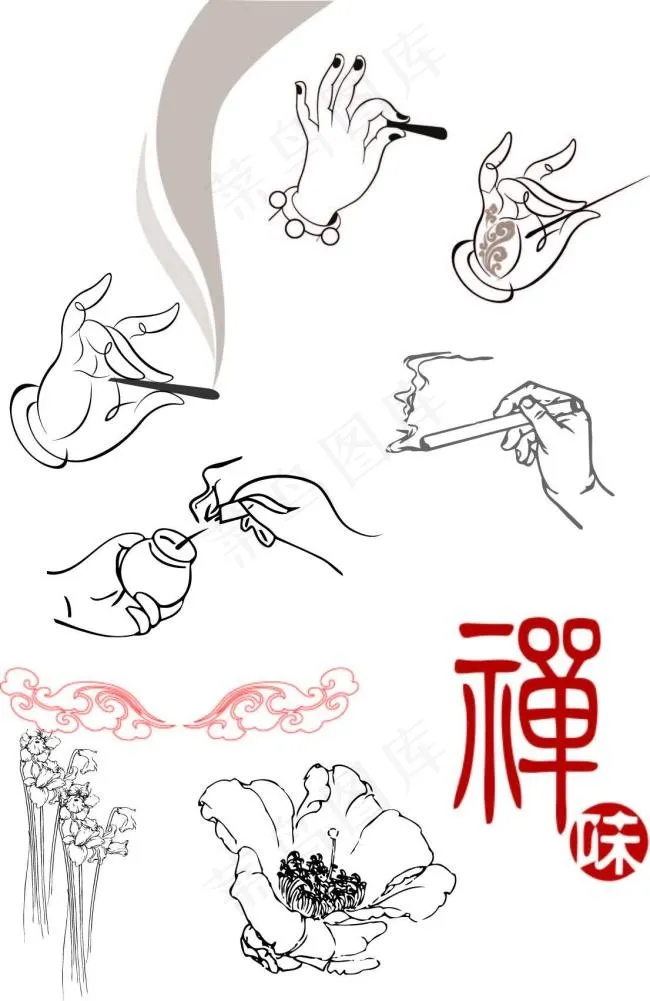 养生艾灸ai矢量模版下载