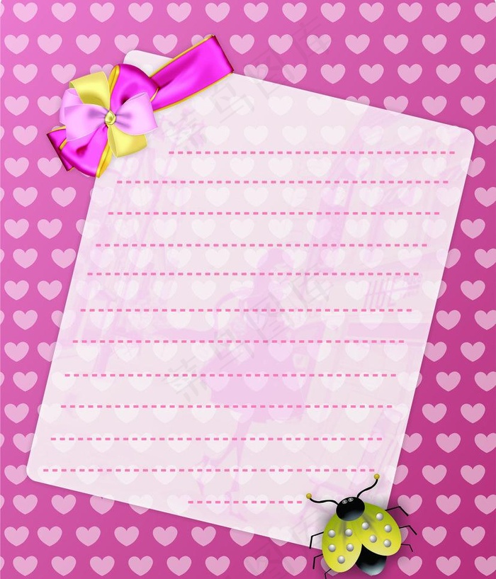 可爱风格信笺设计图片