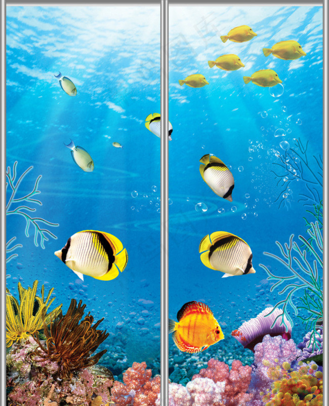 海底世界移门素材下载