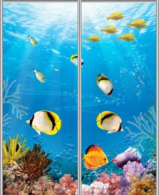 海底世界移门素材下载