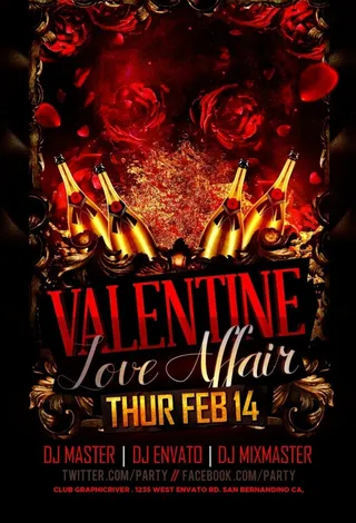 情人节性感爱情派对海报