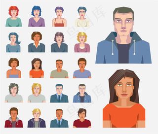 ui简约人物小图标设计