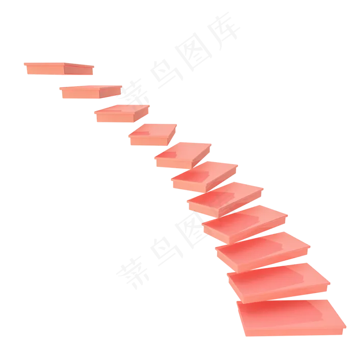 C4D电商装饰柔色3D建模粉色台阶,免抠元素(2000*2000px 300 dpi )