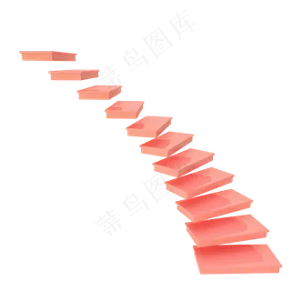 C4D电商装饰柔色3D建模粉色台阶,免抠元素