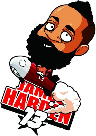 哈登 Q版球星 球服 T恤 数码印...