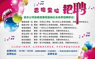 KTV背景素材招聘广告