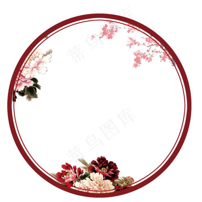 时尚圆形花朵屏风