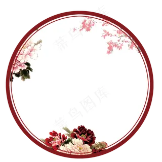 时尚圆形花朵屏风