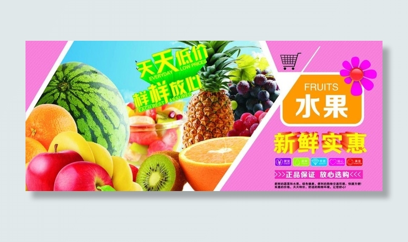 水果区展板图片cdr矢量模版下载