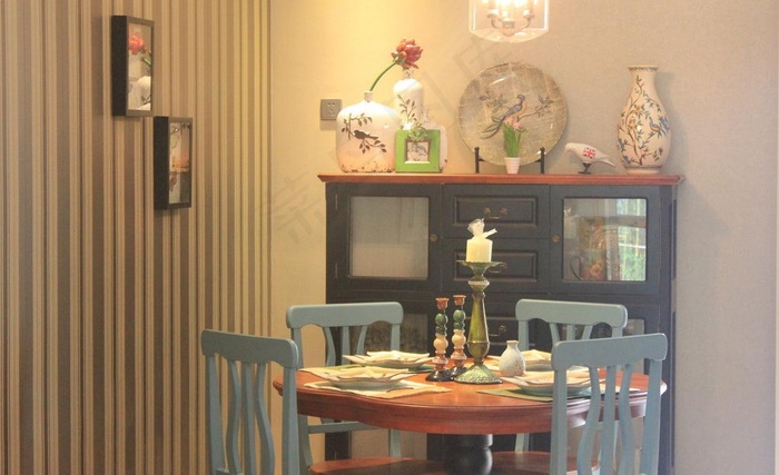 欧式古典 餐厅摆设图片