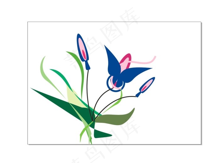 蝴蝶花素材