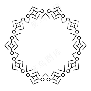 100个细线几何边框文字框PNG免...