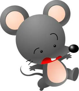 卡通动物耗子PSD素材psd模版下载