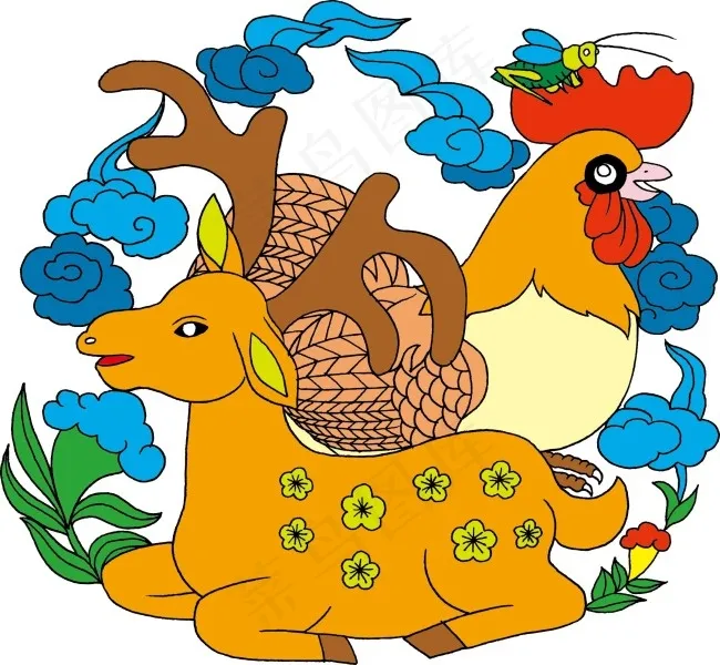 吉祥图案ai矢量模版下载