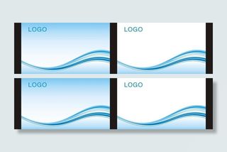 蓝色科技名片图片
