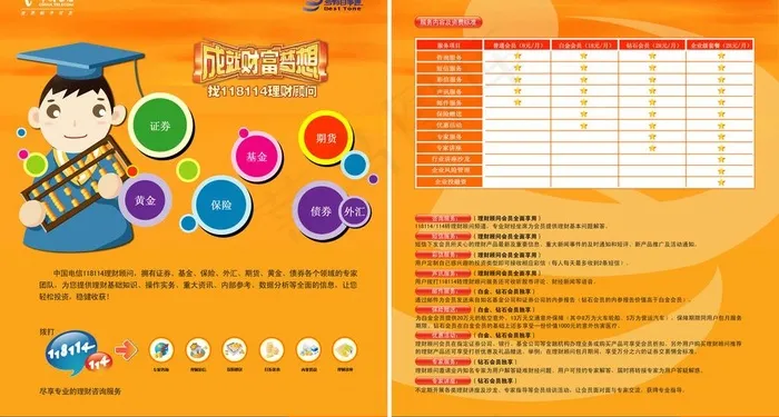 中国电信宣传单页图片psd模版下载