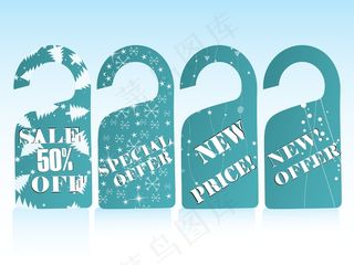 圣诞矢量销售吊牌系列