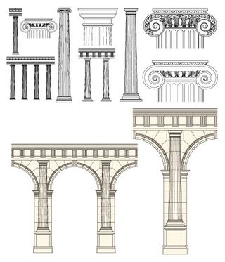 欧洲支柱矢量素材