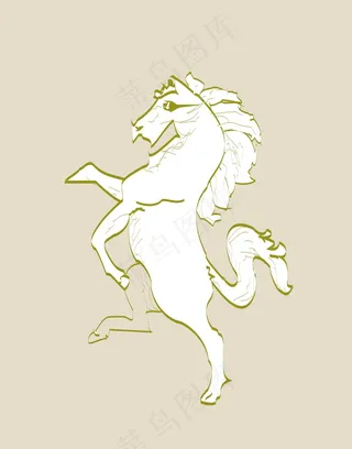 卡通图案卡通动物马简笔插画