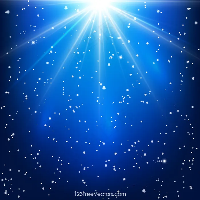 闪烁的星星蓝色背景光线