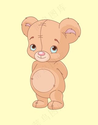 卡通动物插画小熊