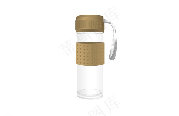矢量彩色大杯盖挂绳水杯图片ai矢量模版下载