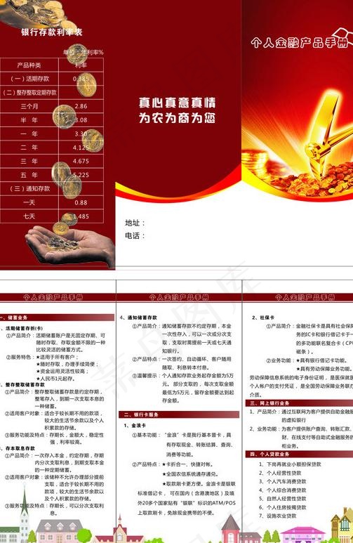 银行 宣传册 钱币图片cdr矢量模版下载
