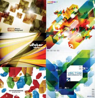 时尚幻彩背景矢量素材