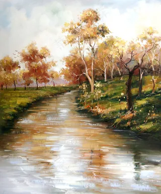 自然风景油画图片