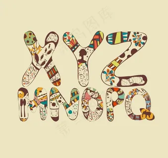 儿童形象字体可爱字母 儿童形象字体可爱字母