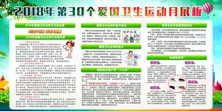 2018爱国卫生月宣传展板